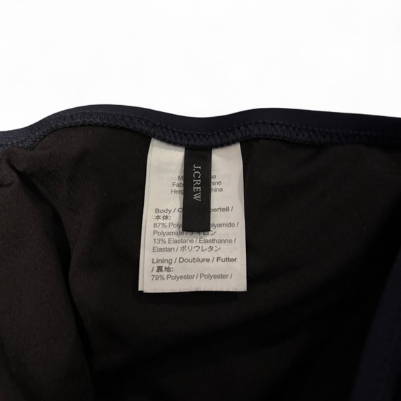 J. Crew Women's Plus Sz 20 One Piece Deep V Ruffle Swimsuit Dark Navy Blue - Picture 3 of 4